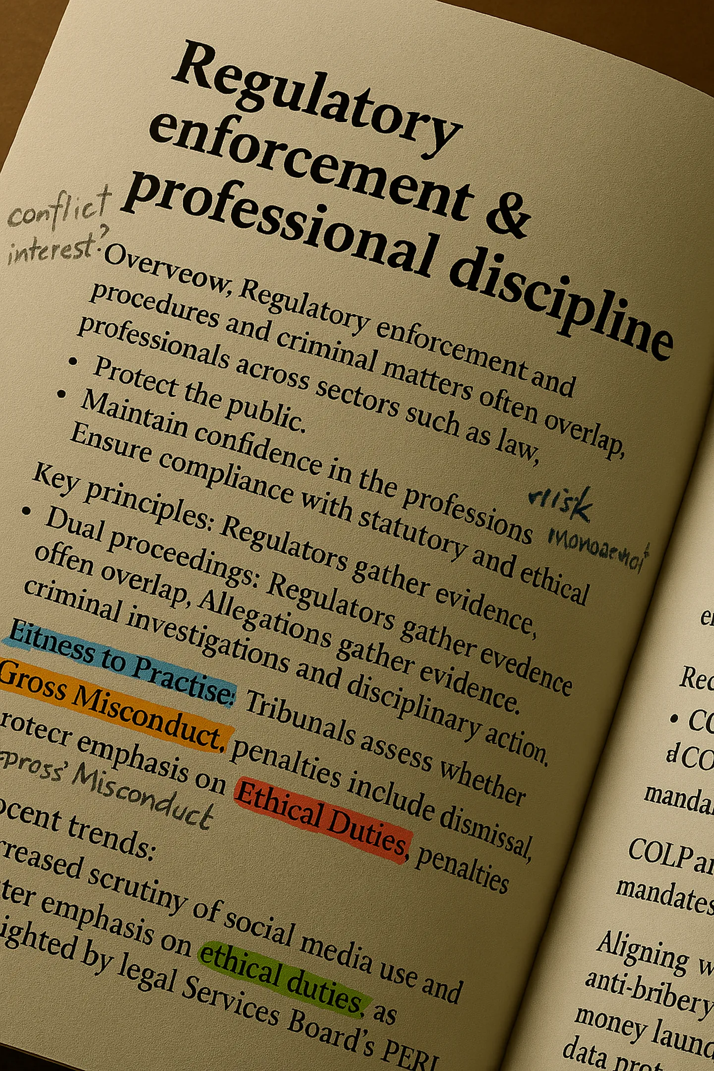 Regulatory enforcement